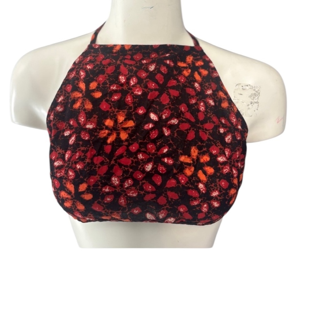 Urban Outfitters Red and Orange Patterned Tank Top